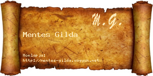 Mentes Gilda névjegykártya